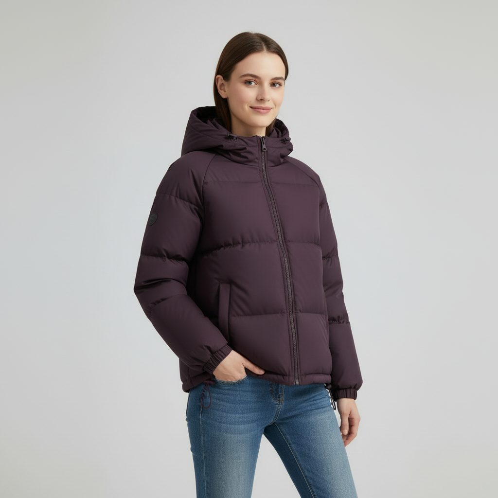 Doudoune Matelassée Femme – Col Montant