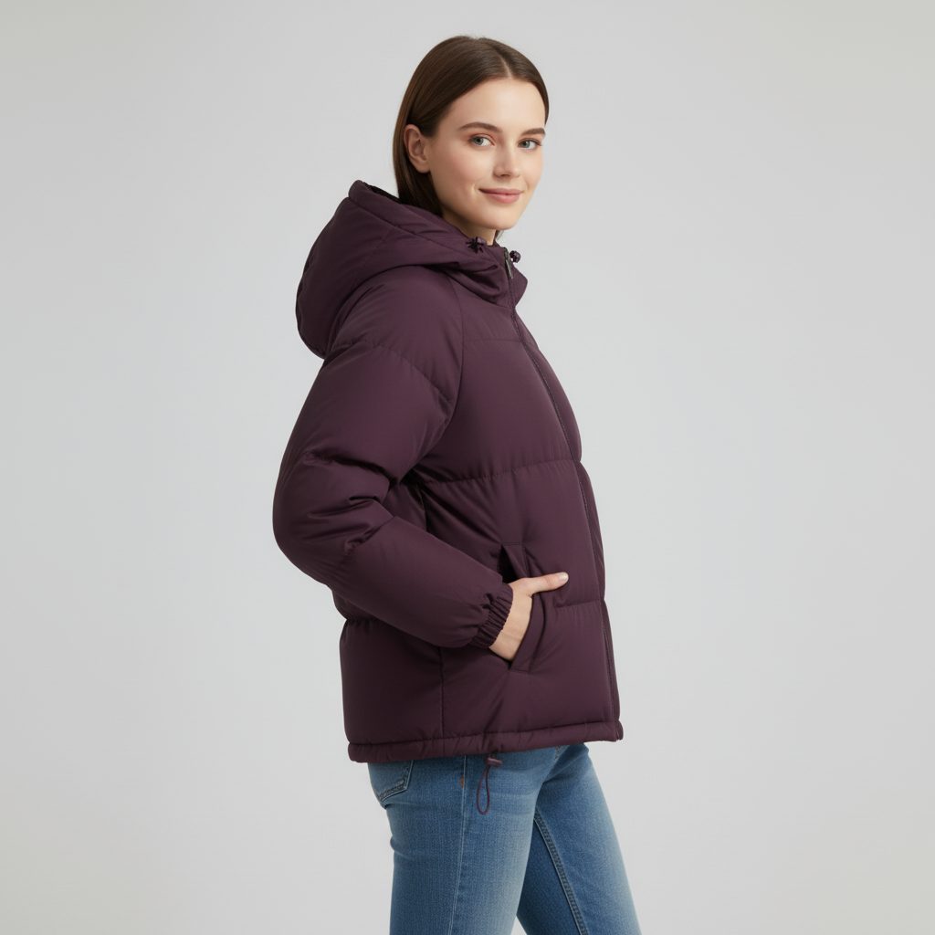 Doudoune Matelassée Femme – Col Montant