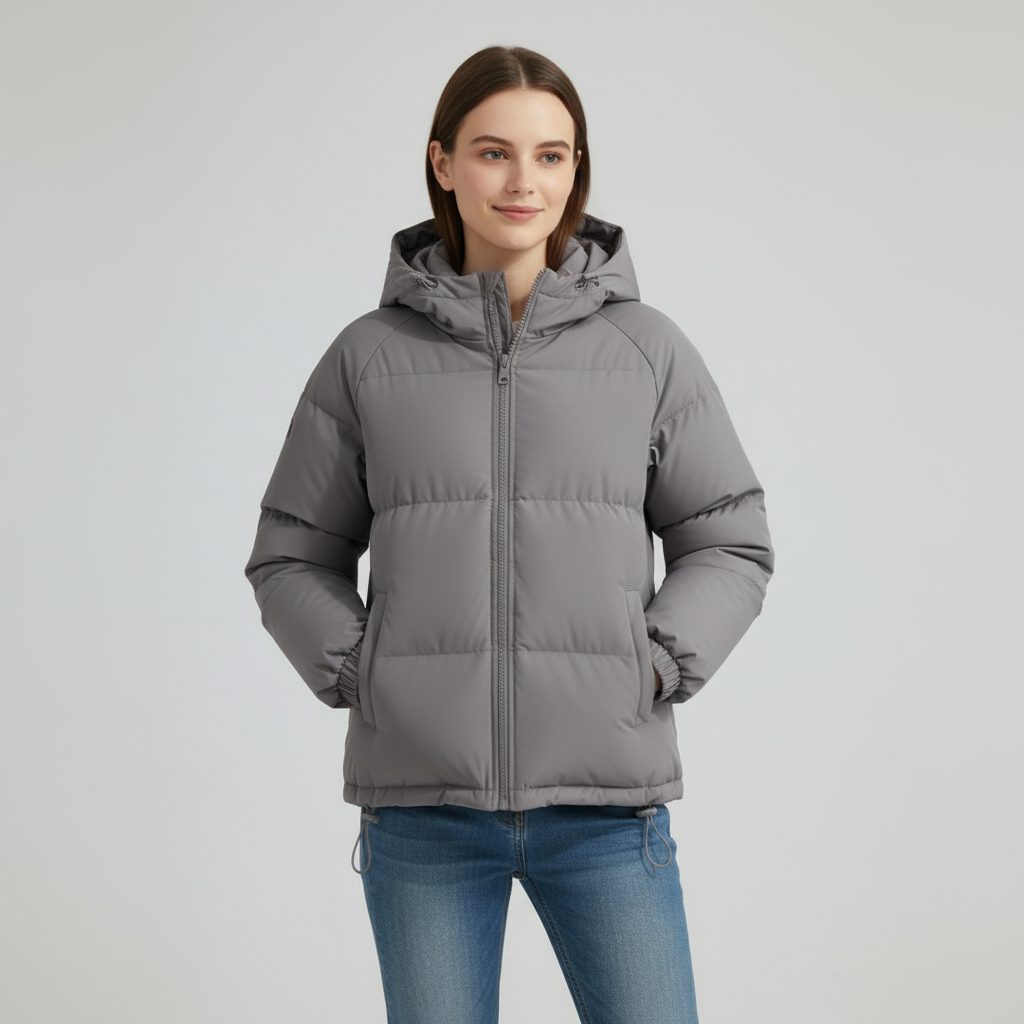Doudoune Matelassée Femme – Col Montant