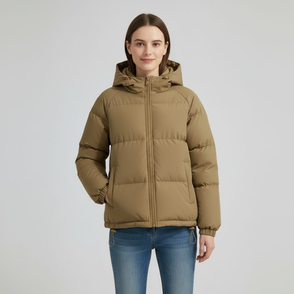 Doudoune Matelassée Femme – Col Montant