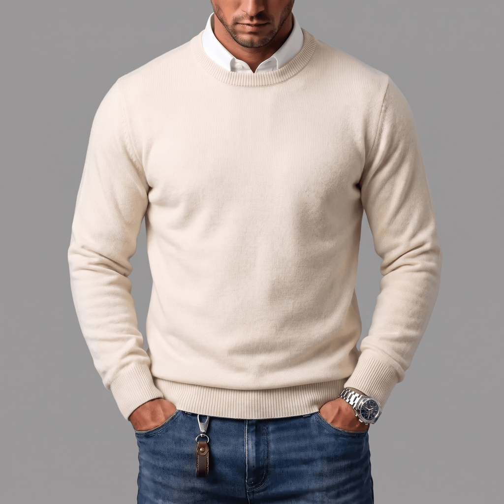 Pull Col Rond Homme En Maille Douce