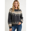 Pull Femme En Maille Jacquard
