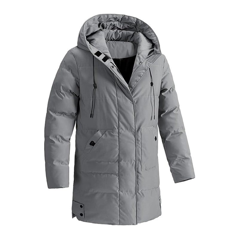 Doudoune Longue Homme – Capuche Et Double Zip