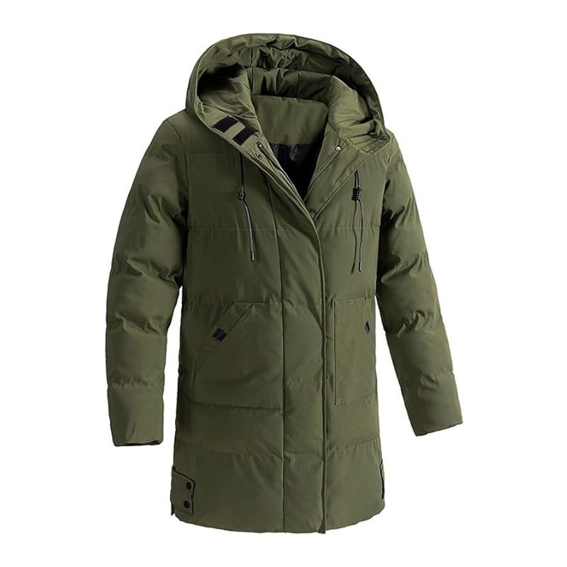 Doudoune Longue Homme – Capuche Et Double Zip
