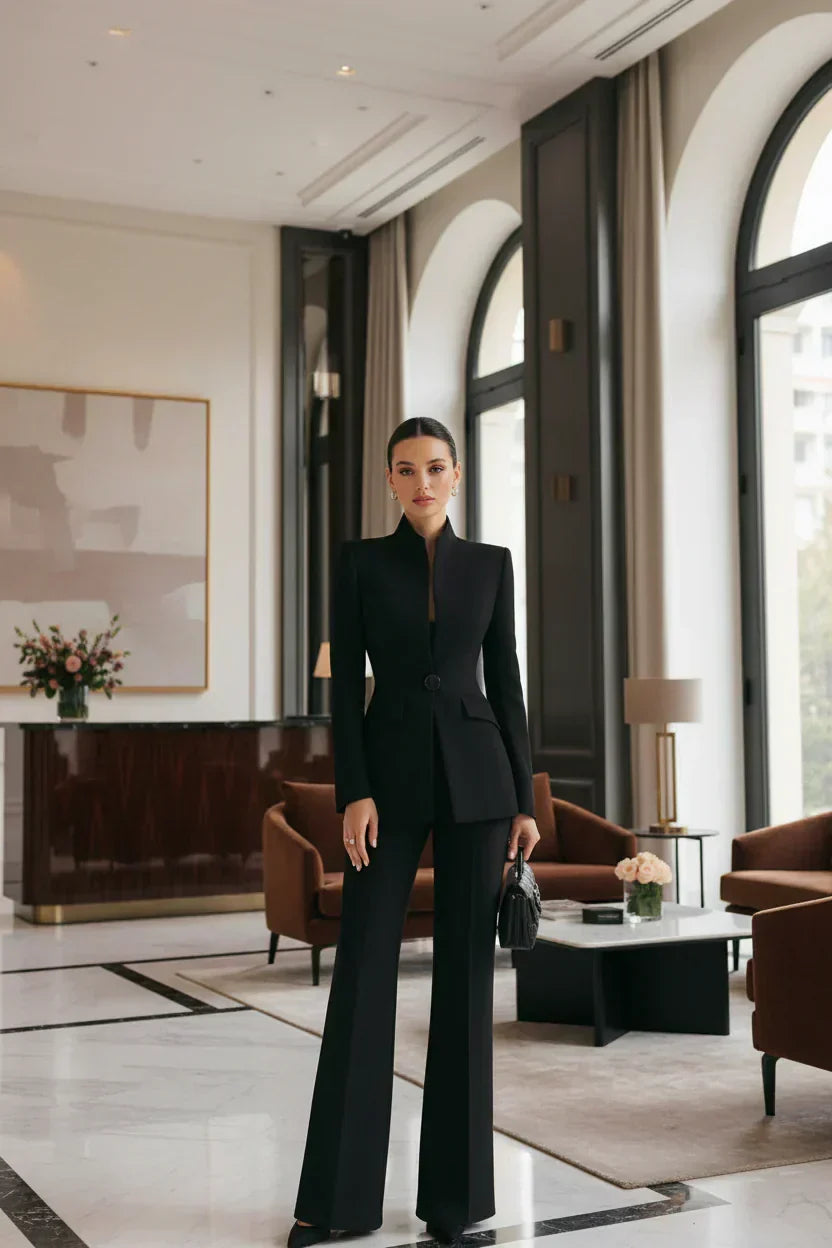 Tailleur Pantalon Femme Deux Pièces – Blazer Et Pantalon