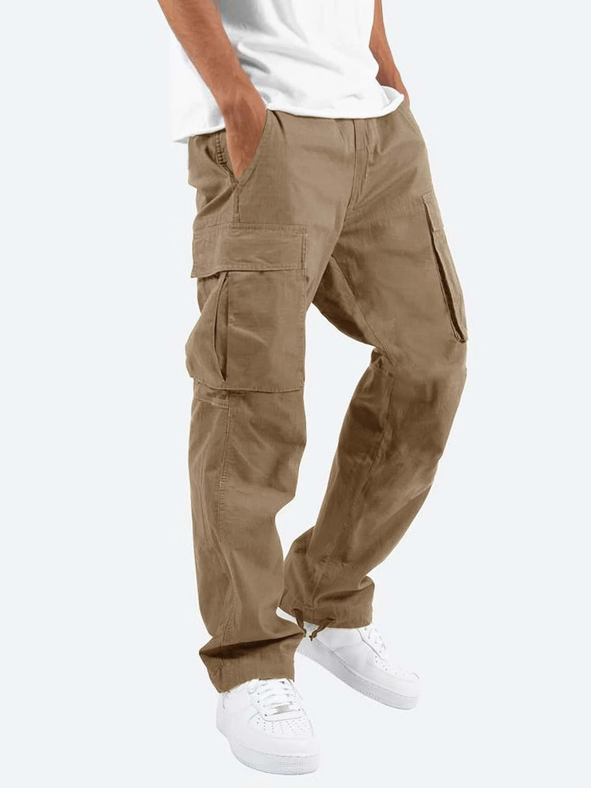 Pantalon Cargo Homme – Taille À Cordon
