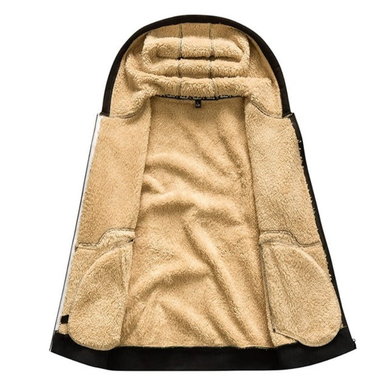 Veste Zippée Homme À Capuche – Doublure Sherpa