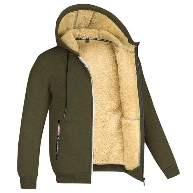 Veste Zippée Homme À Capuche – Doublure Sherpa