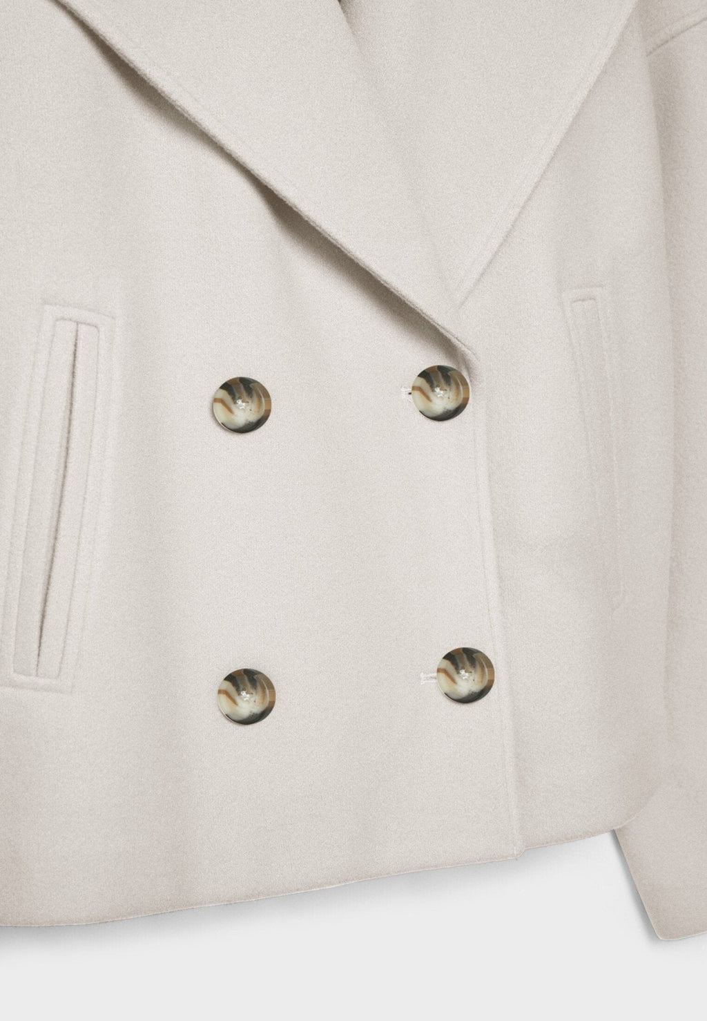 Veste Courte Croisée Femme – Col Revers