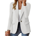Blazer Femme Cintré À Poches – Col Tailleur