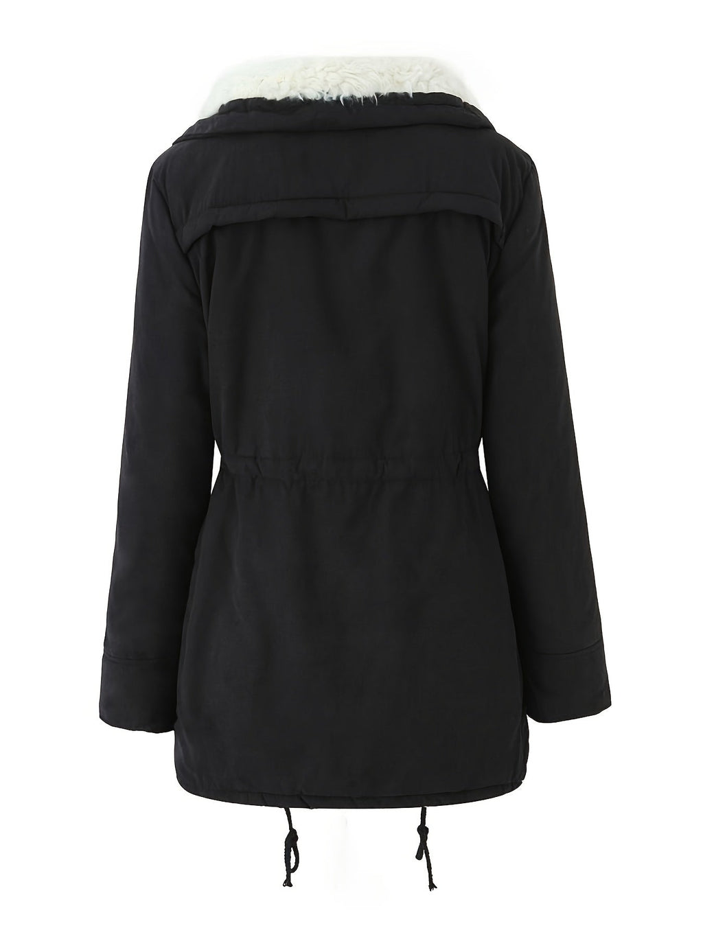 Parka Femme Doublée Fausse Fourrure – Taille Ajustable