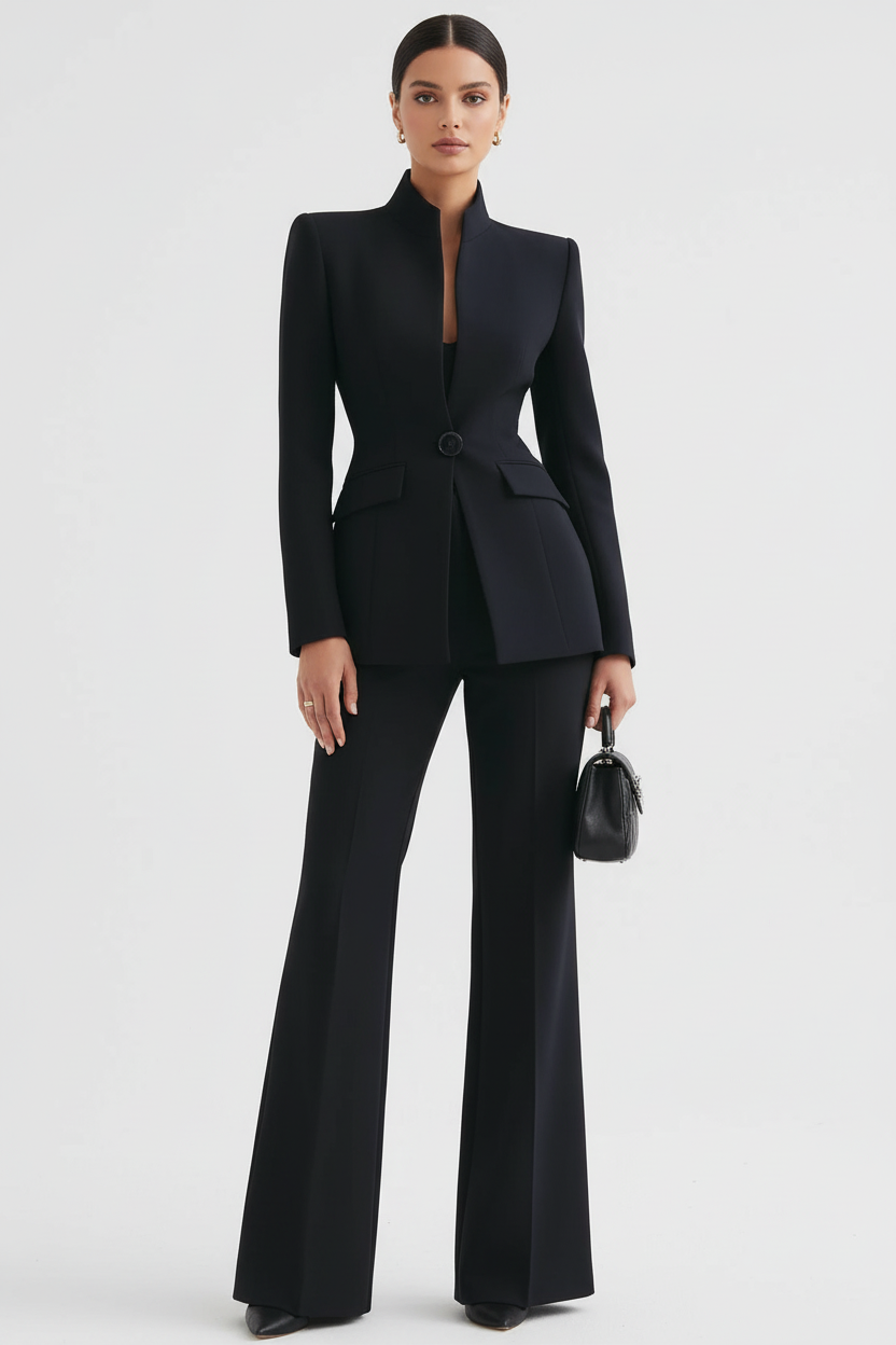 Tailleur Pantalon Femme Deux Pièces – Blazer Et Pantalon