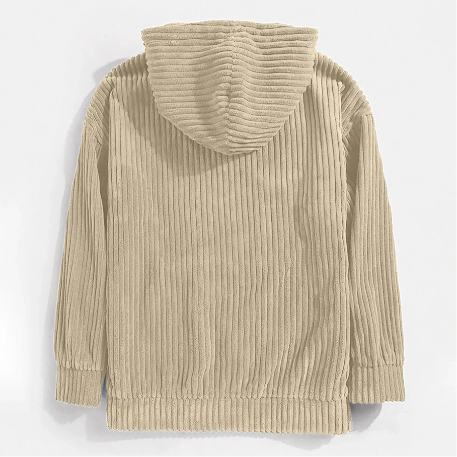Sweat À Capuche Homme Côtelé – Poche Kangourou