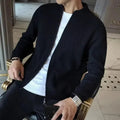 Gilet Zippé Homme En Maille Côtelée